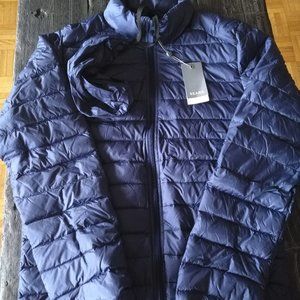 Sears Men's Ultra Light Down Jacket Blue Or Black Sz Small